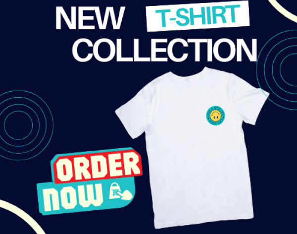 Yellow Simple Illustration New T-Shirt Collection Order Now Promotional Poster (600 x 600 px) (500 x 500 px)